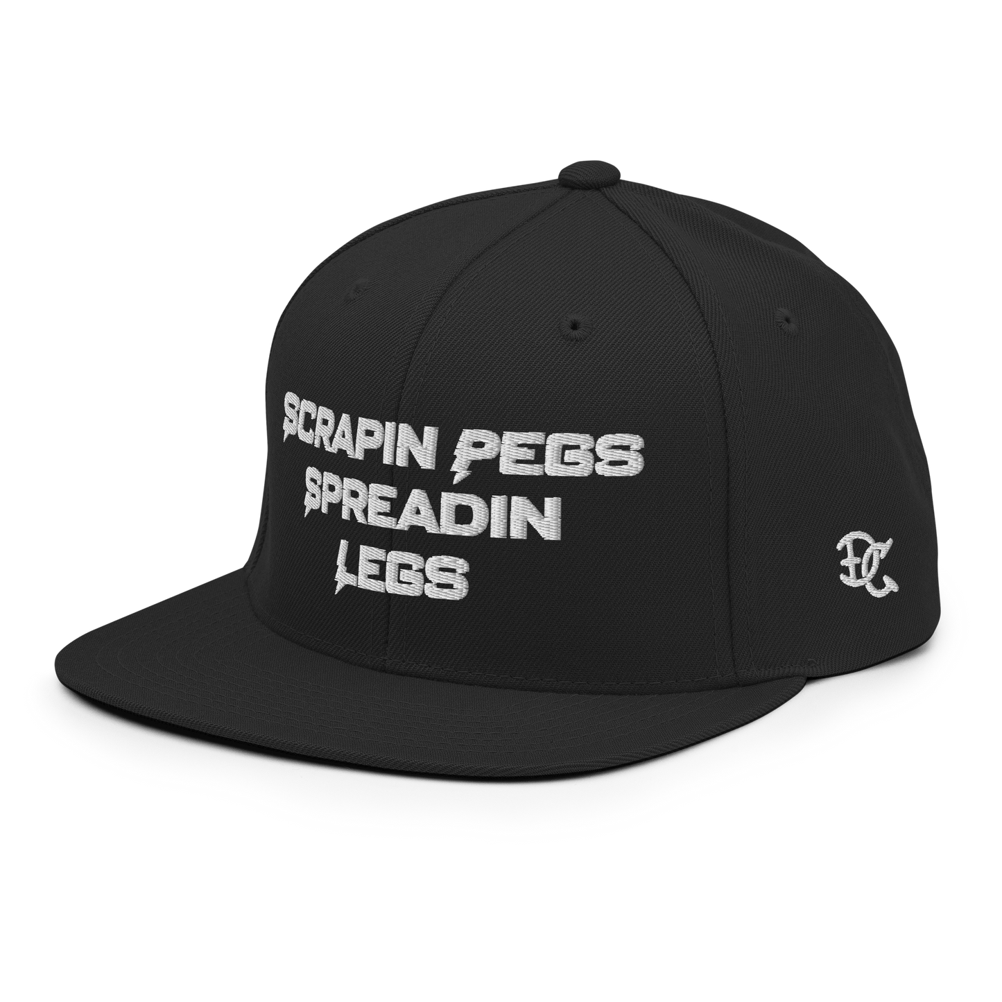 Scrapin' Pegs & Spreadin' Legs Snapback Hat