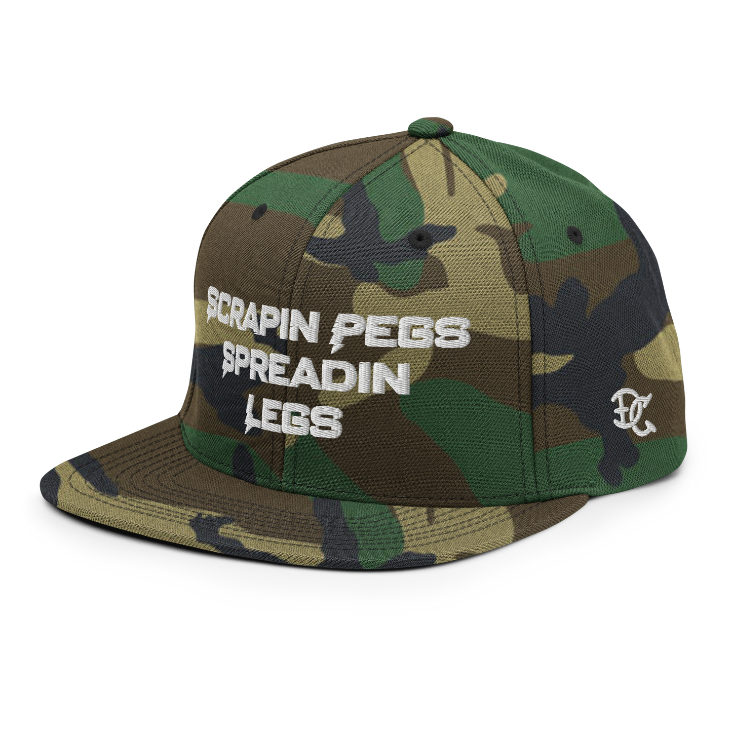 Scrapin' Pegs & Spreadin' Legs Snapback Hat