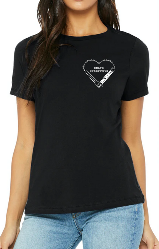 Women's Barbwire Knife Heart T-Shirt