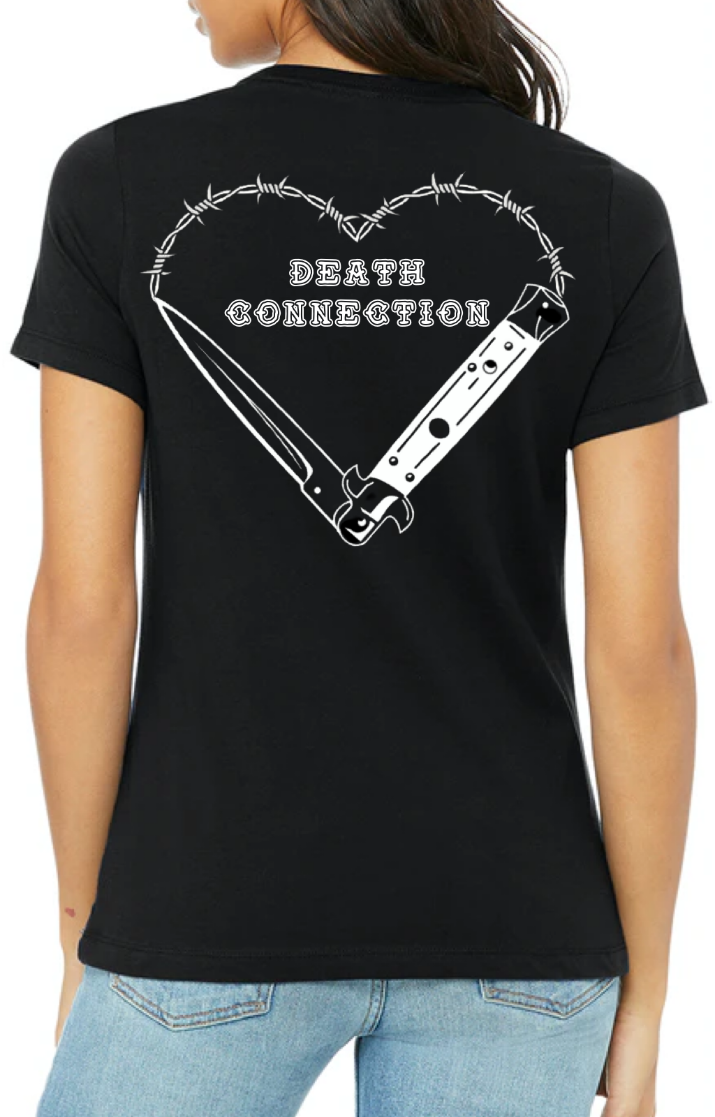 Women's Barbwire Knife Heart T-Shirt