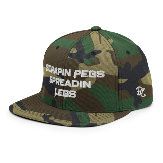 Scrapin' Pegs & Spreadin' Legs Snapback Hat